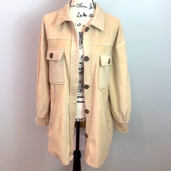 Western Style Plush Button Ip Shirt Jacket Shacket NWT - Picture 8 of 8